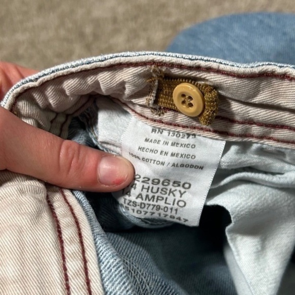 Y2K Vintage Lee Carpenter Jeans Women Distressed Raw Hem Light Wash Crop Pants 6 - Picture 4 of 8